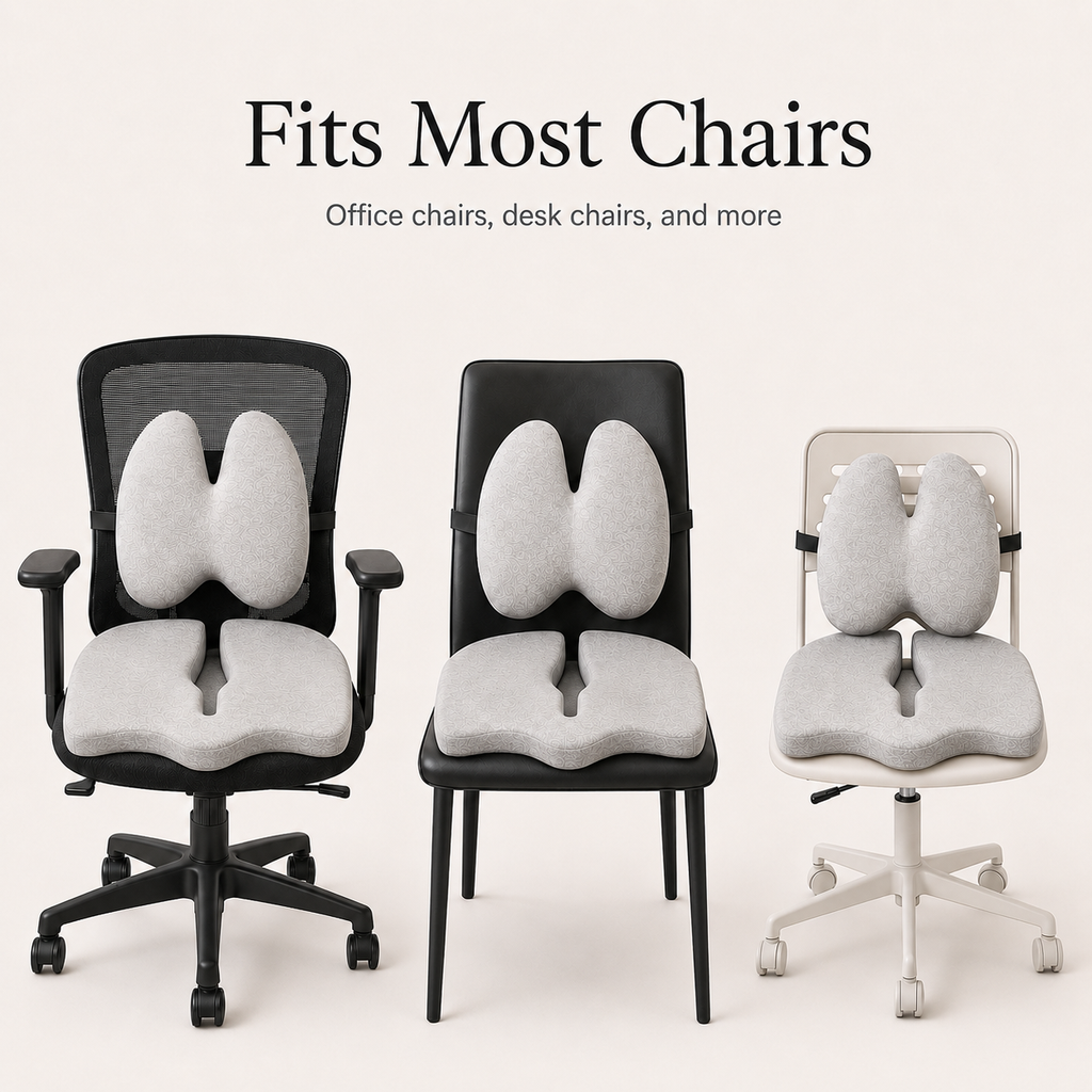 Aligneer Axiom Set | Memory Foam Lumbar Support for Everyday Chairs