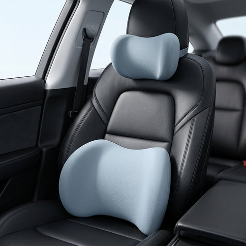 Lumbar & Headrest Cushion Set — Premium Memory Foam Support for Car & Office Chair | Aligneer Pro