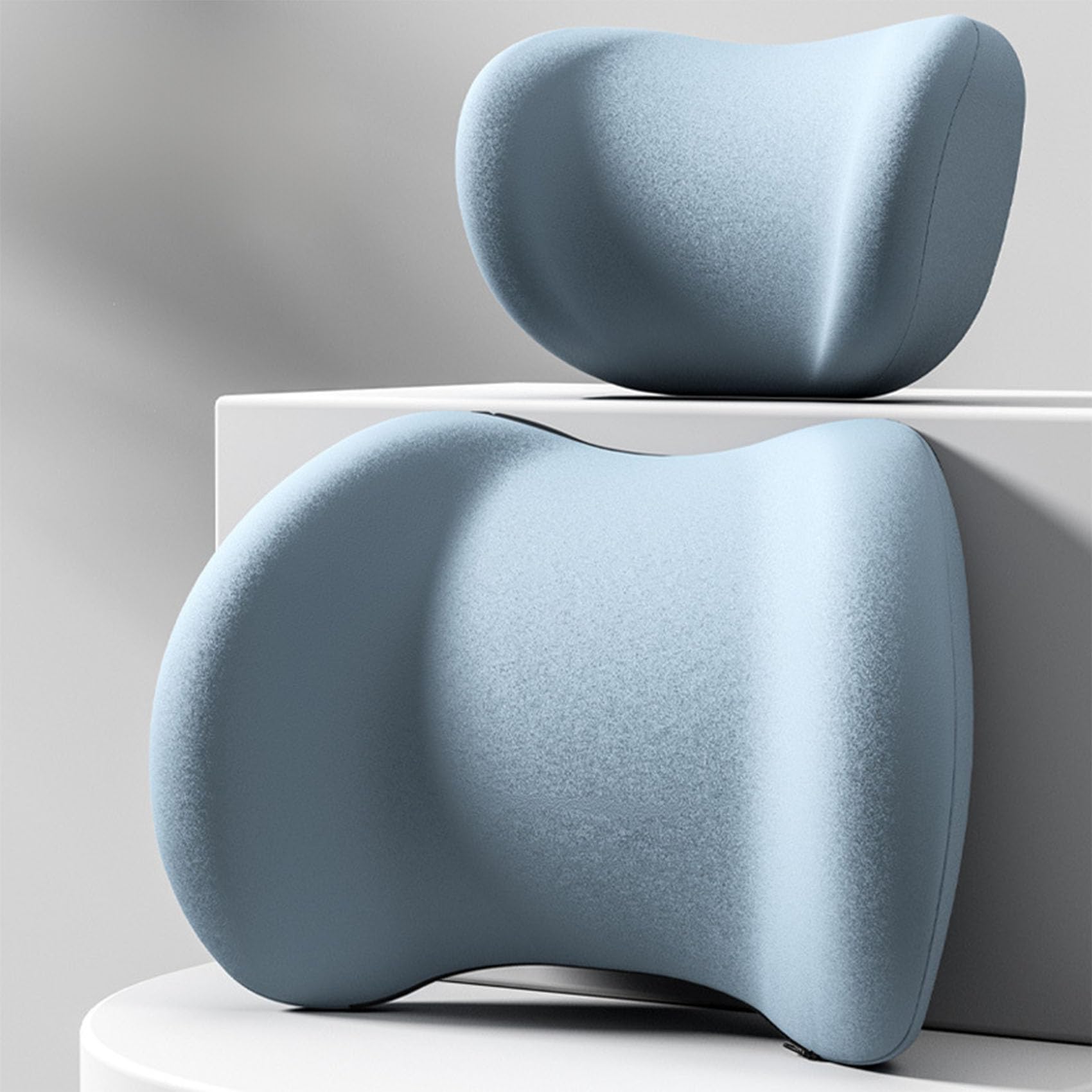 Lumbar & Headrest Cushion Set — Premium Memory Foam Support for Car & Office Chair | Aligneer Pro