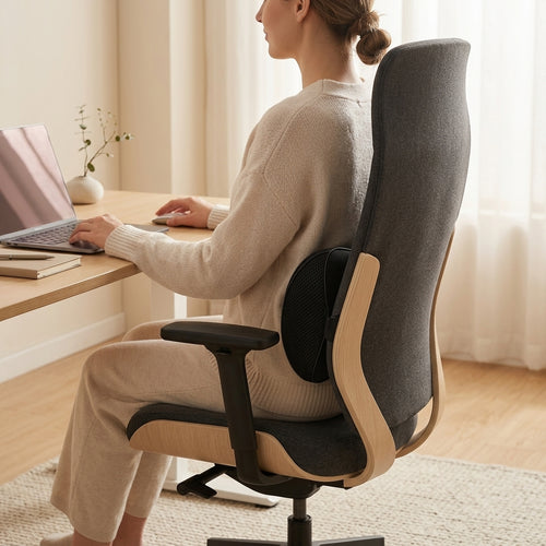 Memory Foam Lumbar Support Pillow – Ergonomic Back Cushion | Aligneer